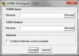 CGNSview VGRID import window